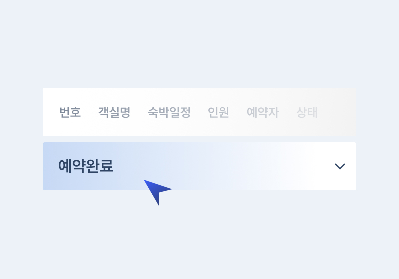 펜션 홈페이지 제작 예약·객실 관리 CMS 관리자 화면